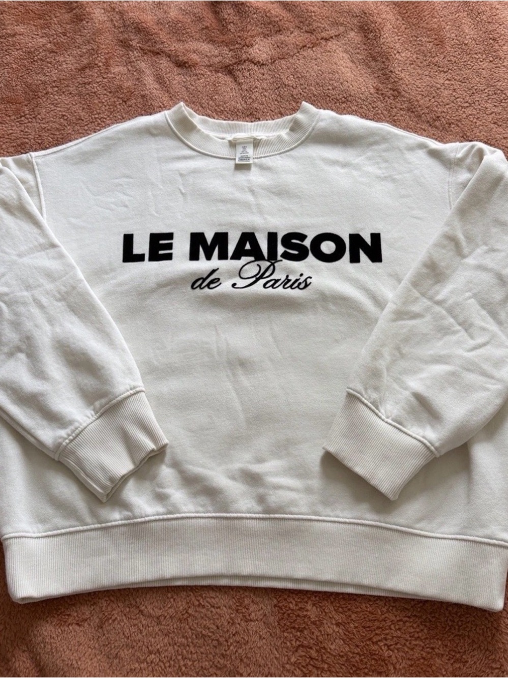 Le Maison de Paris White Crewneck Sweatshirt